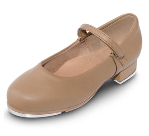 Dance Tap Shoes Mary Jane with Velcro Strap in Tan