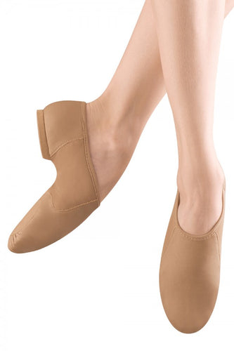 Bloch S0495 Girls and Ladies NeoFlex Slip on Jazz Shoes in Bloch Tan or Black